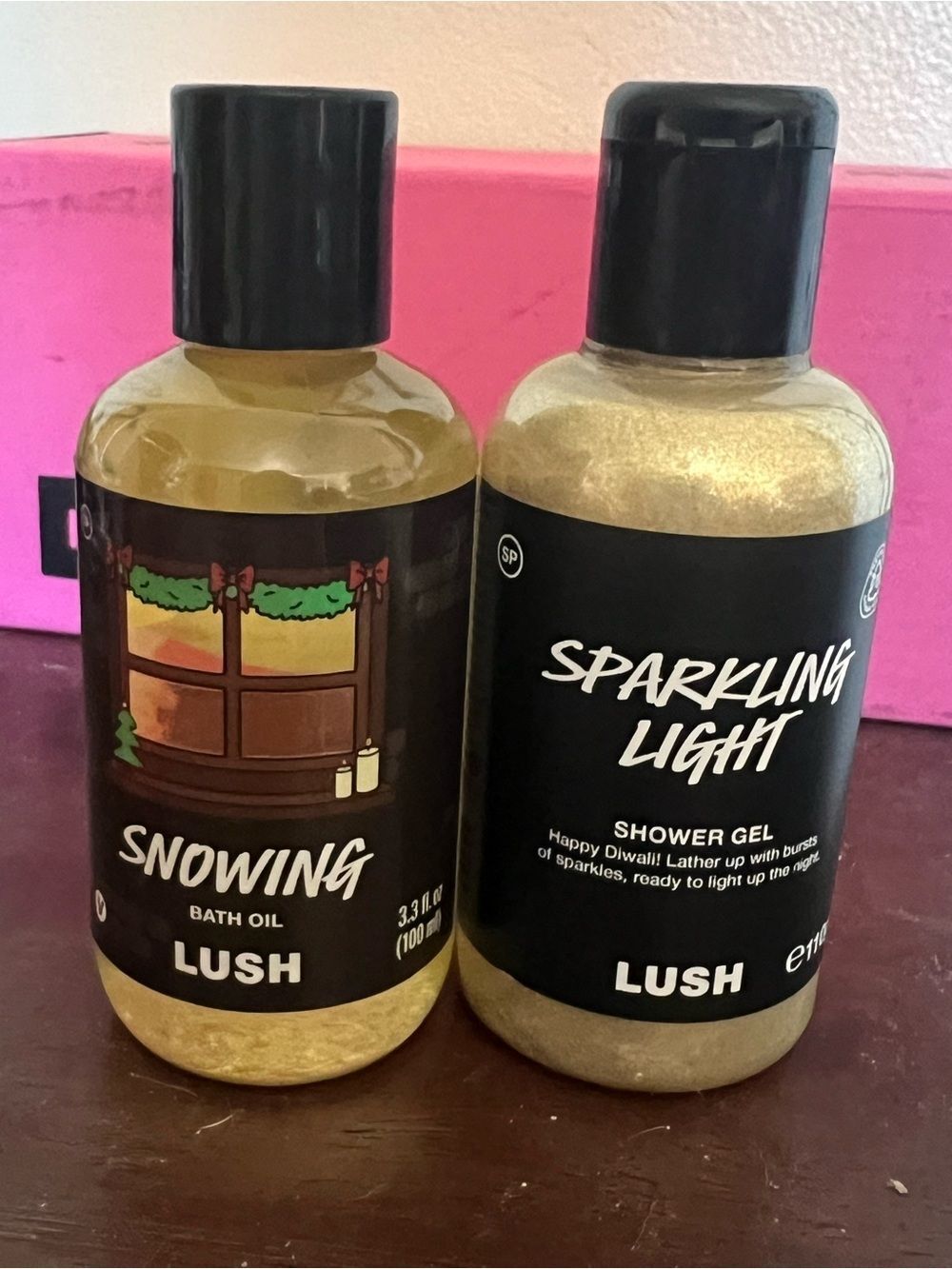 Lush Set Sparkling Light UK Shower Gel & Snowing Bath Oil BRAND NEW